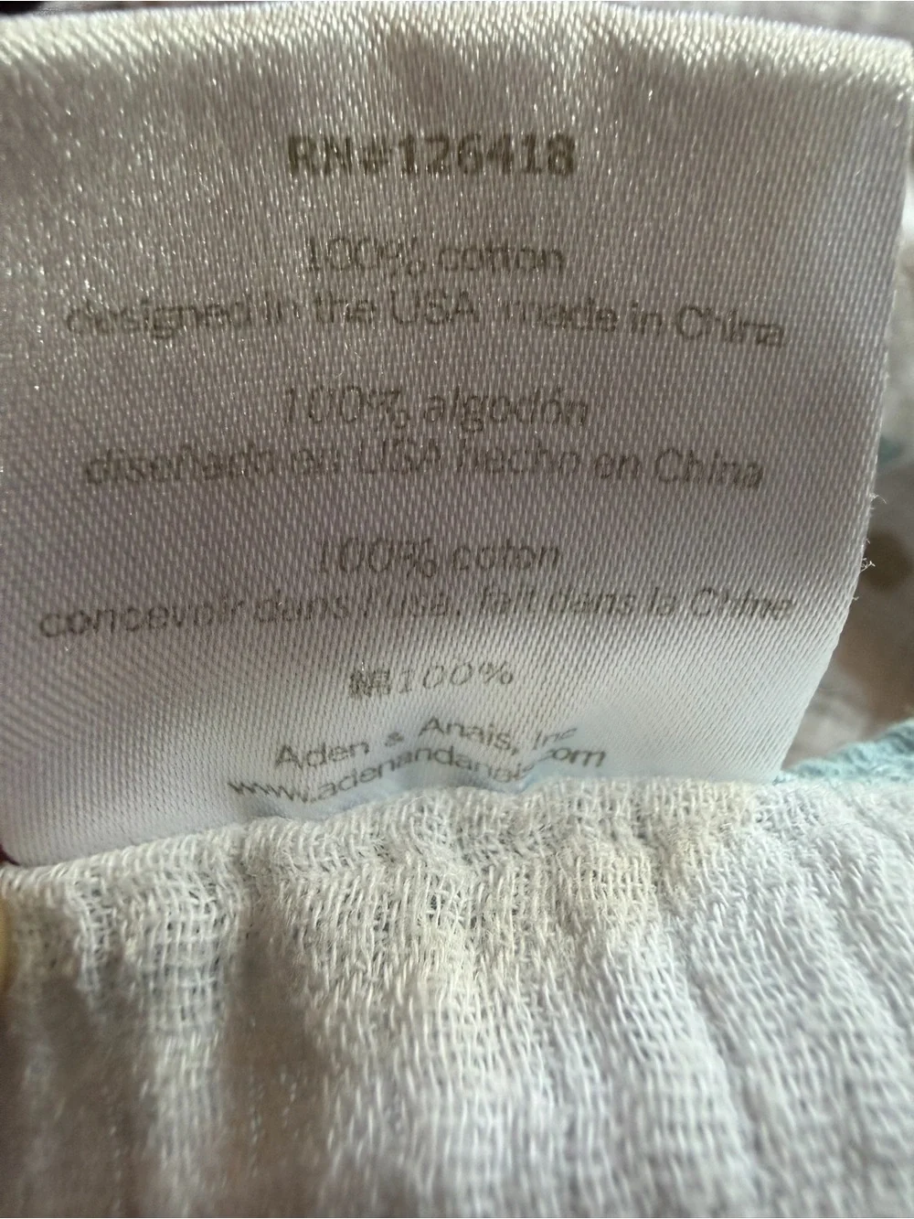 aden + anais Classic Muslin Sleep Sack Wearable Blanket Blue Polka Dot XL 18 24